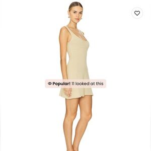 WeWoreWhat Scoop Neck Mini Dress | Pale Gold - Medium